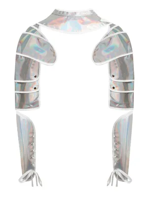 Steampunk Gothic Shoulder Shrug Armor Arm Guards Bracers