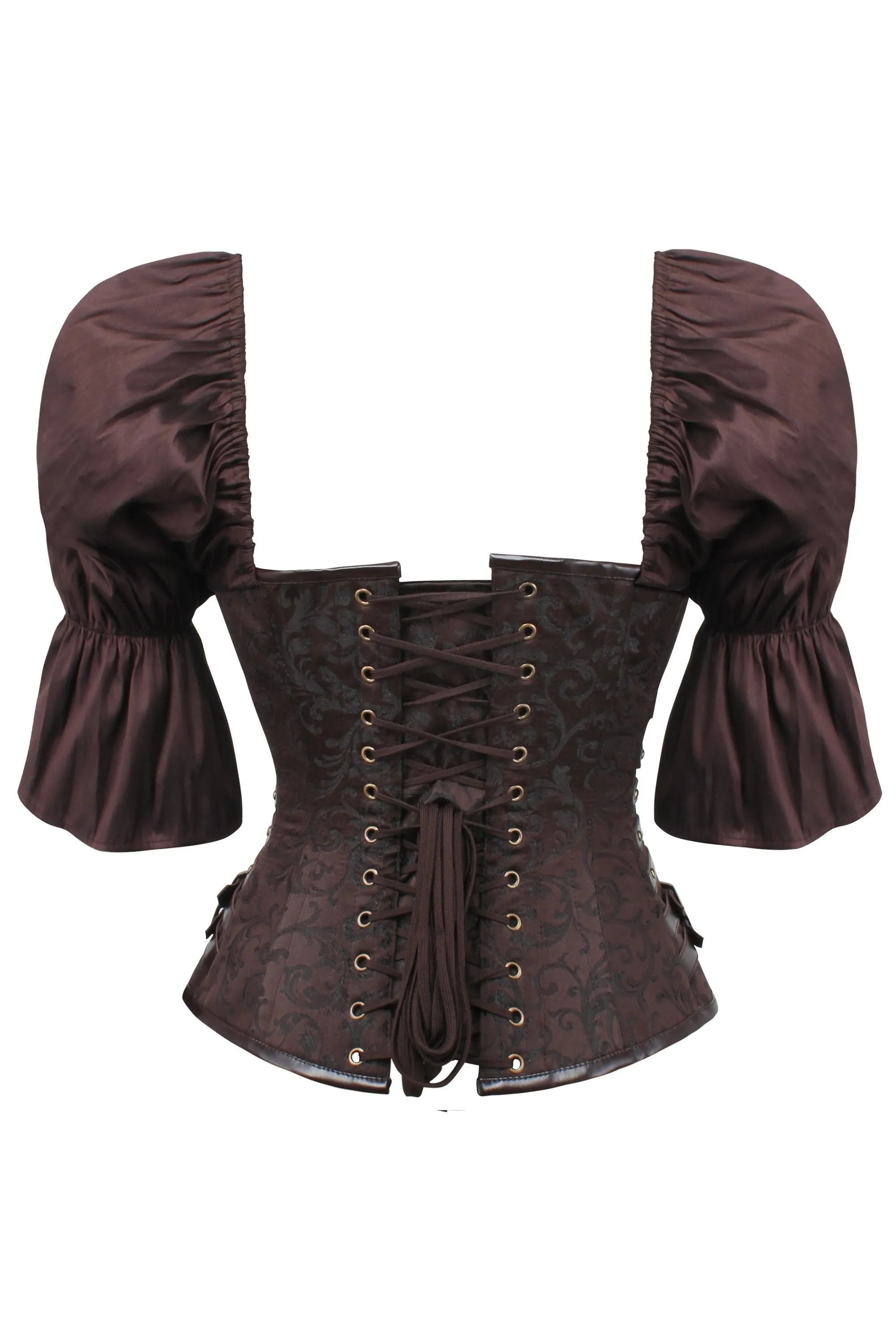 Steampunk Inspired Overbust with Short Flounce Sleeve