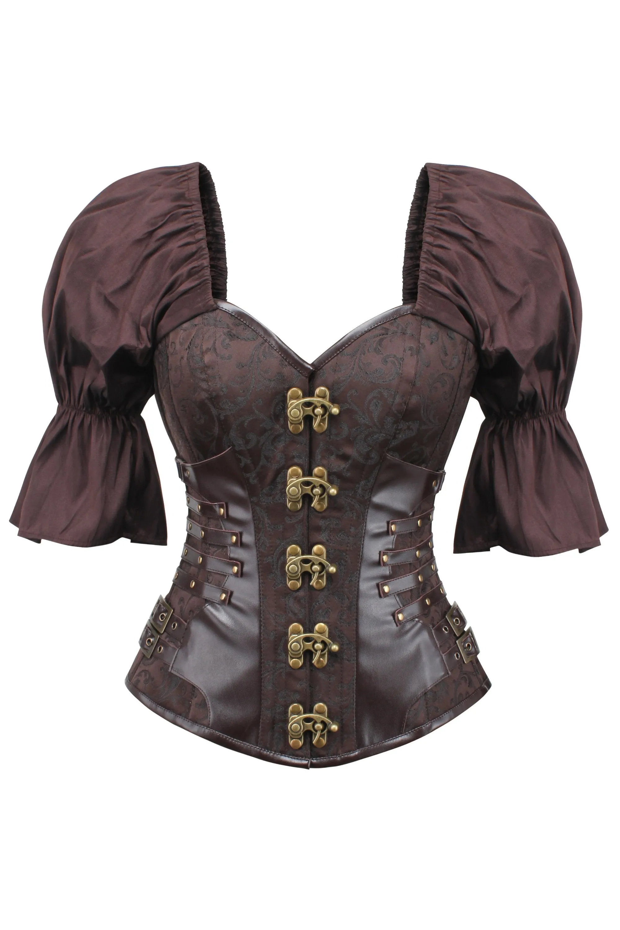 Steampunk Inspired Overbust with Short Flounce Sleeve