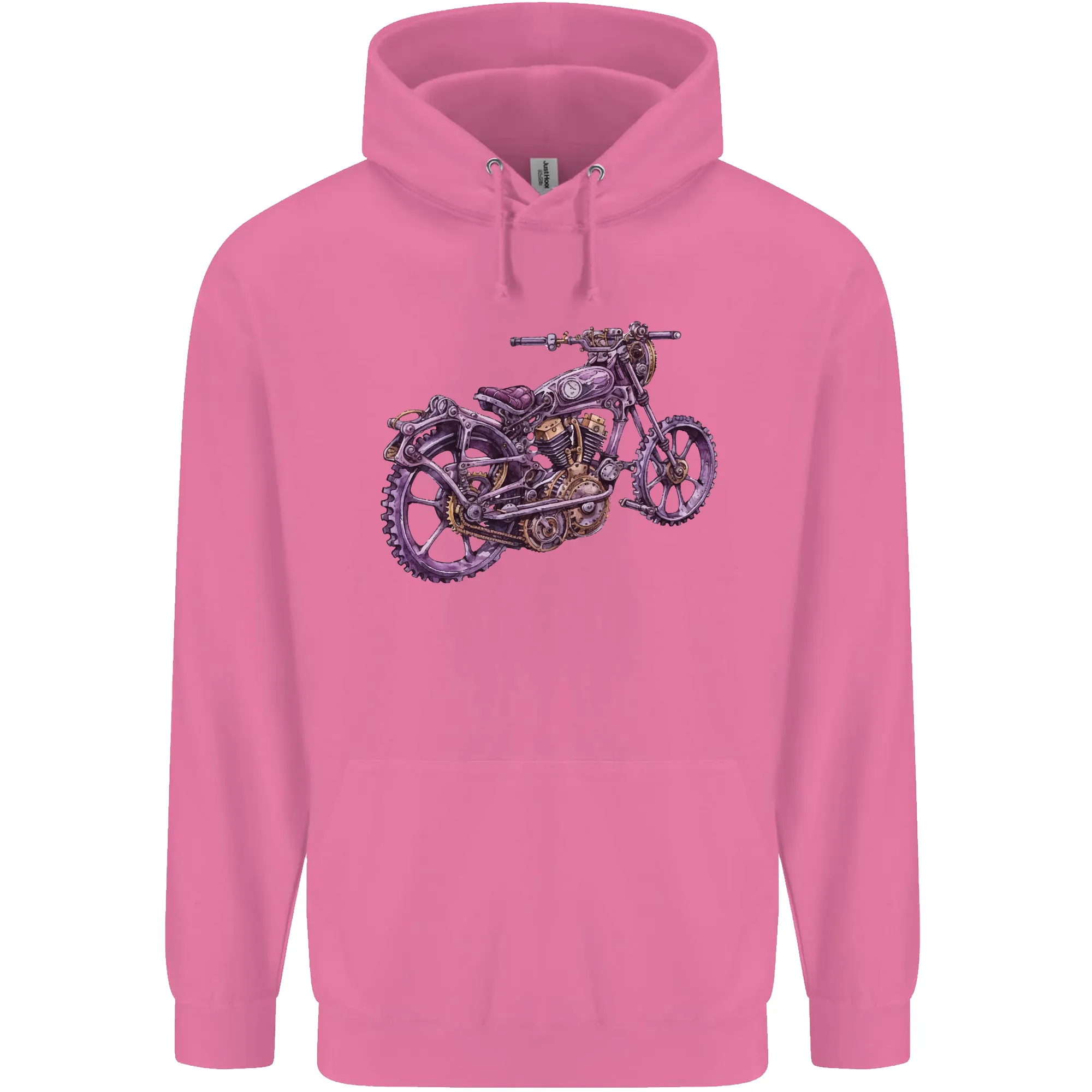 Steampunk Motorbike Motorcycle Biker Mens 80% Cotton Hoodie