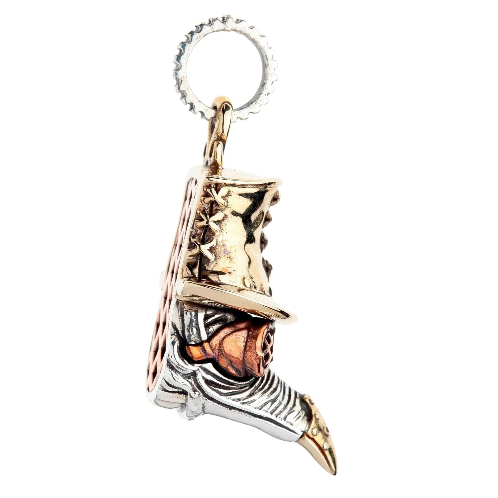 Steampunk Plague Doctor Bird Beak Mask Sterling Silver Gothic Pendant Necklace