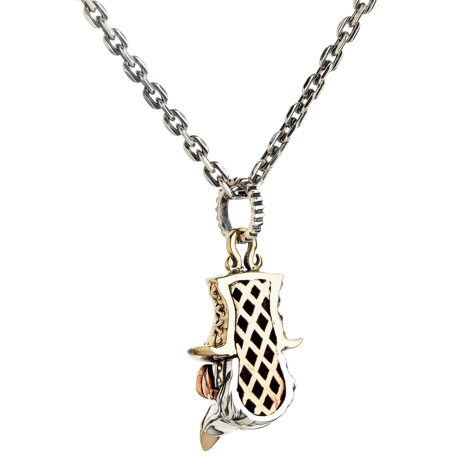 Steampunk Plague Doctor Bird Beak Mask Sterling Silver Gothic Pendant Necklace