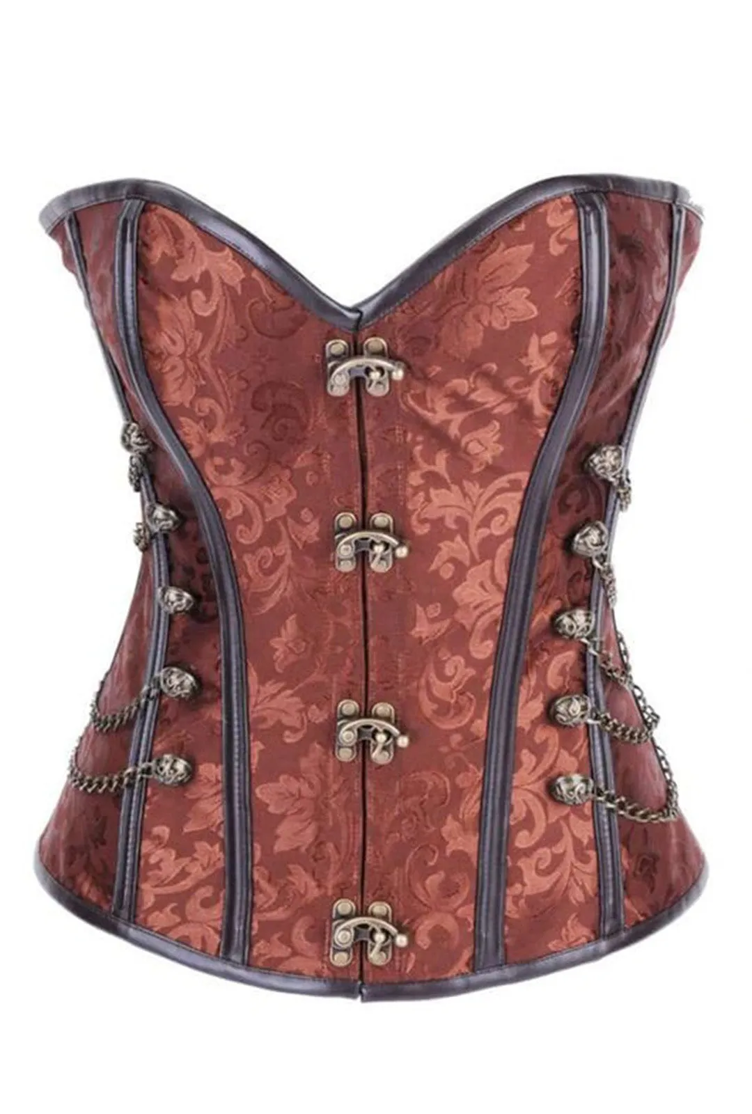 Steel Boned Copper Steampunk Chain Corset