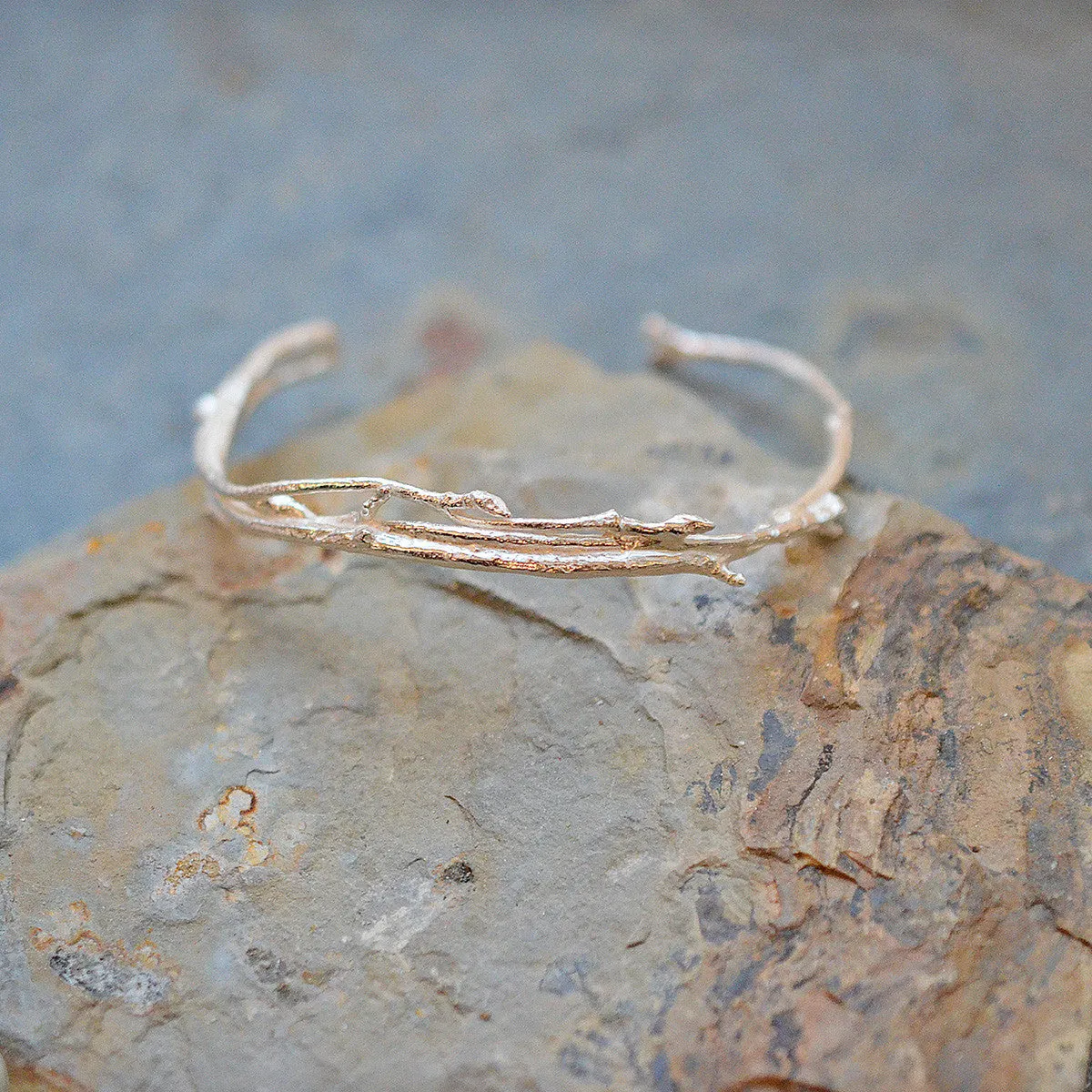 Sterling Silver Thin Budding Branch Bracelet