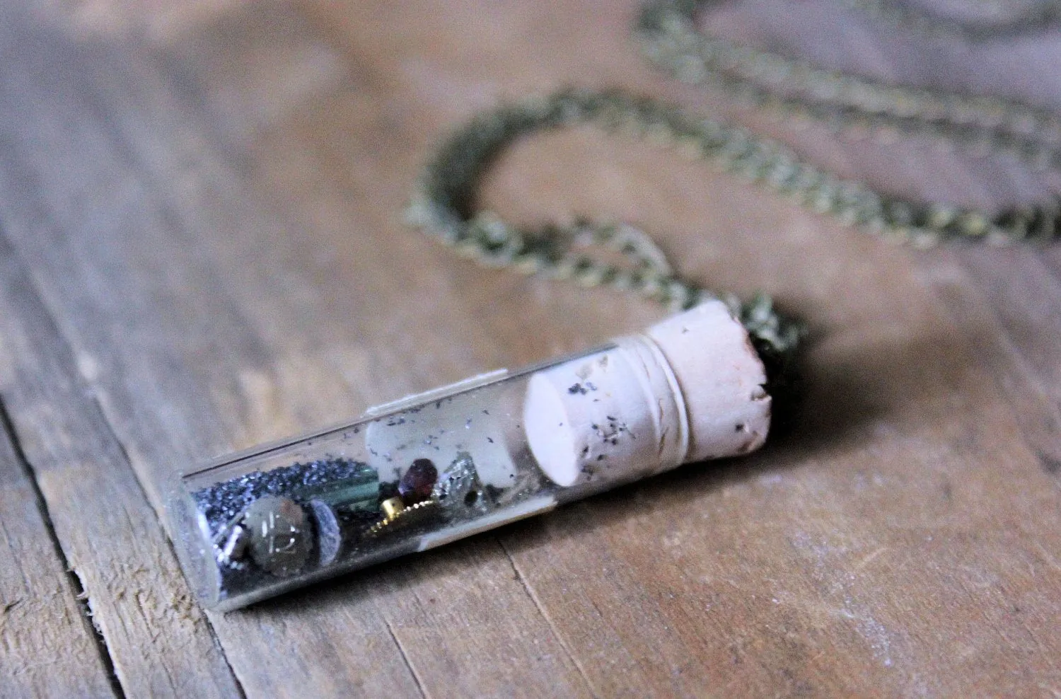 The Alchemist | Finding No. 120. Storyteller Series. Vintage Vial Pendant Necklace.