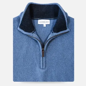 The Slate Blue Ashton Quarter-Zip Sweater