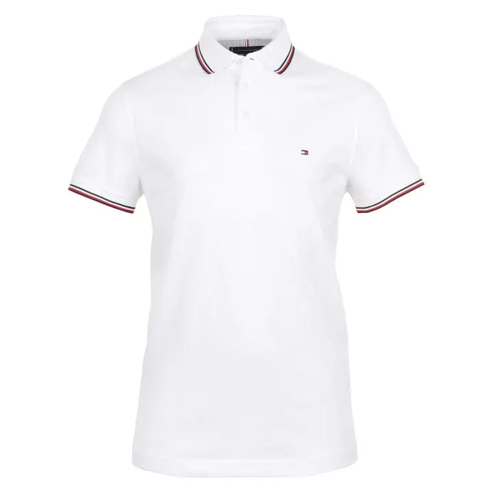Tommy Hilfiger 1985 RWB Tipped Slim Polo Shirt White
