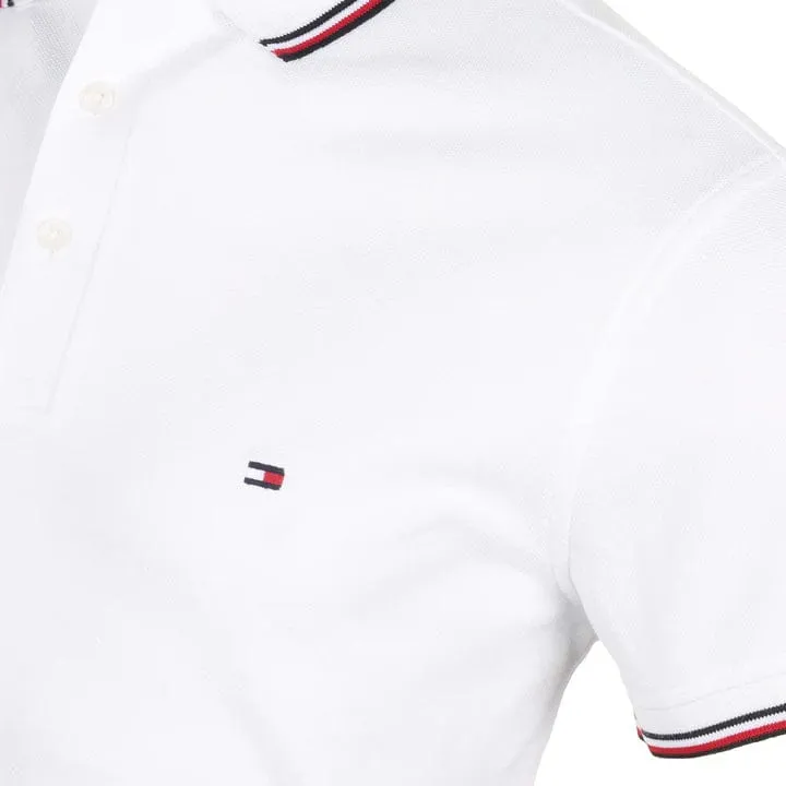 Tommy Hilfiger 1985 RWB Tipped Slim Polo Shirt White