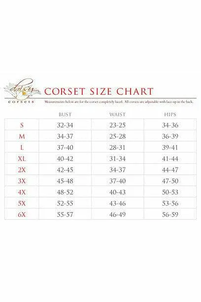 Top Drawer Brown Brocade & Faux Leather Steel Boned Under Bust Corset