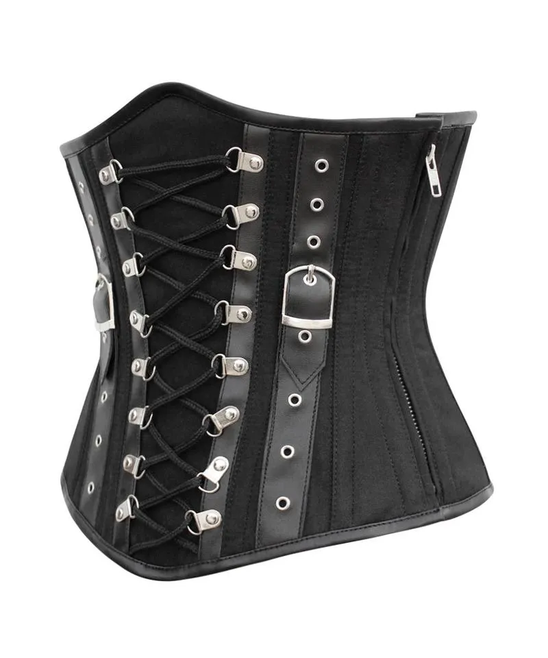 Tricia Shape Criss Cross Cotton Steampunk Underbust Corset