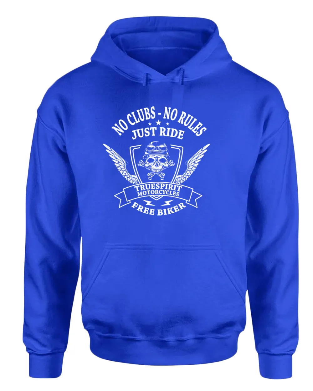 Truespirit motorcycle, no clubs, no rules hoodie
