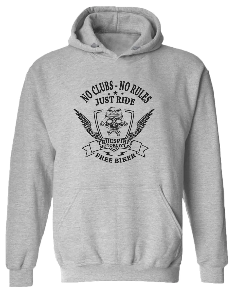 Truespirit motorcycle, no clubs, no rules hoodie