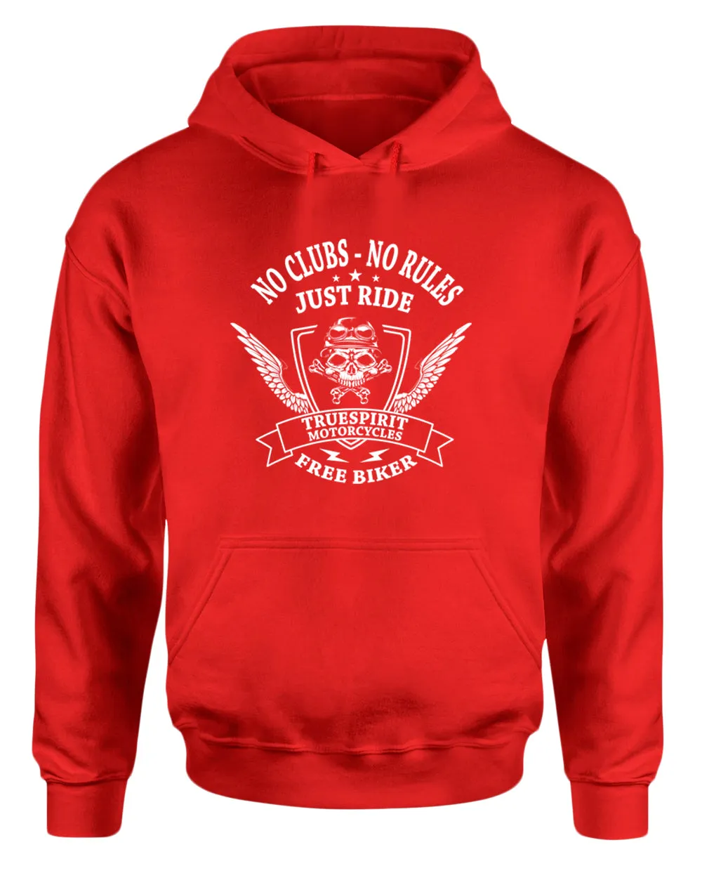 Truespirit motorcycle, no clubs, no rules hoodie