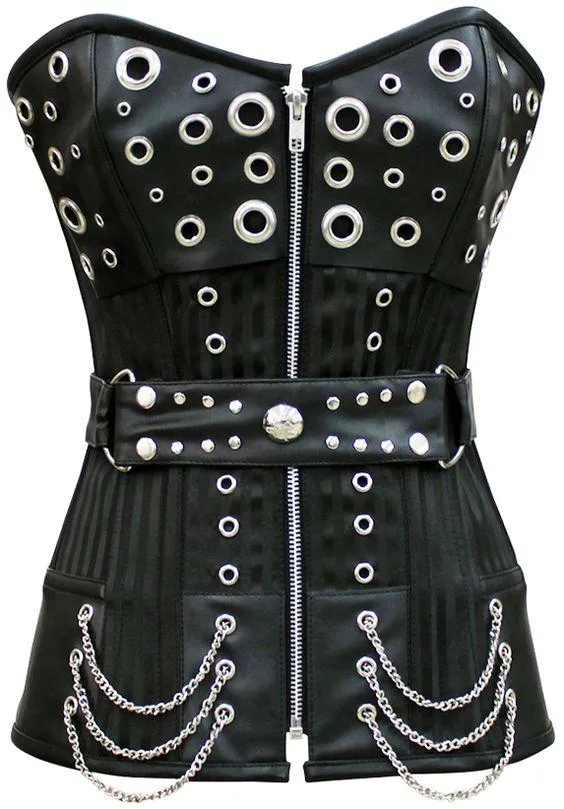 Ursula Black Brocade Overbust Corset