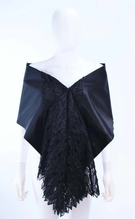 VINTAGE Circa 1960s Black Silk Jersey Gown Size 4