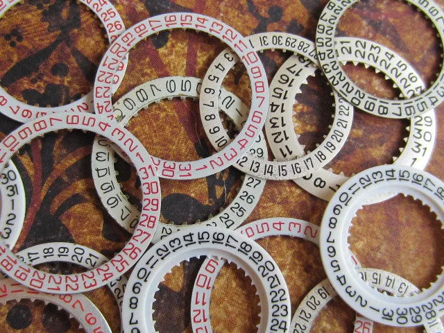 Vintage  Watch parts number date rings - g21