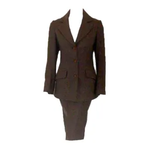 VIVIENNE WESTWOOD 2000s Brown 2 pc Jacket and Pencil Skirt