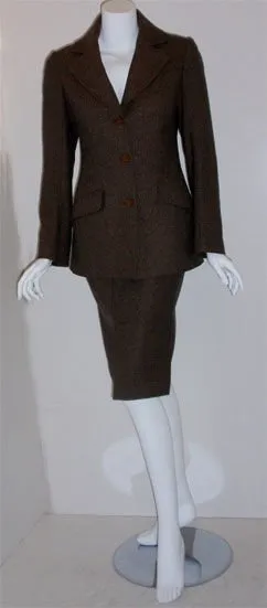 VIVIENNE WESTWOOD 2000s Brown 2 pc Jacket and Pencil Skirt