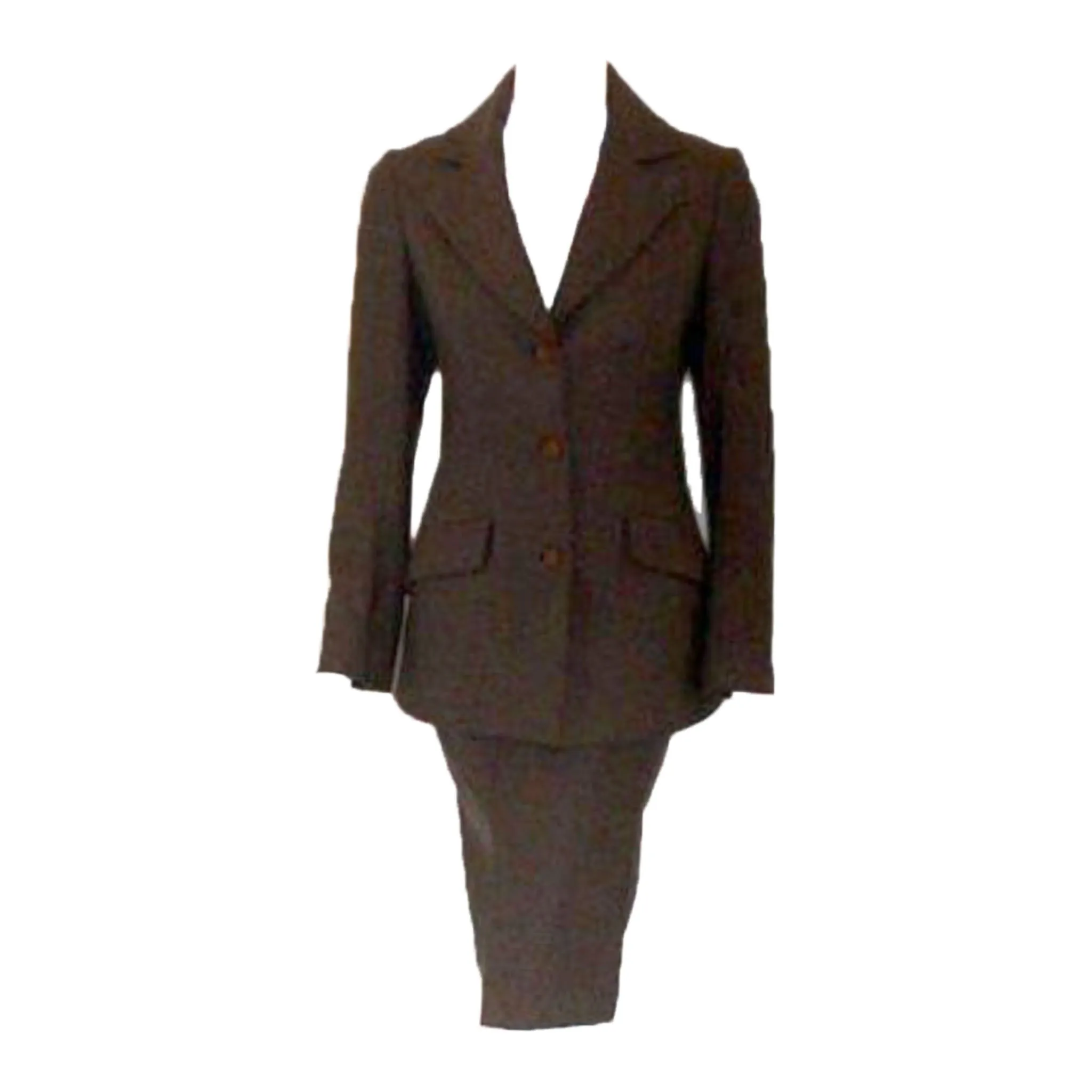 VIVIENNE WESTWOOD 2000s Brown 2 pc Jacket and Pencil Skirt