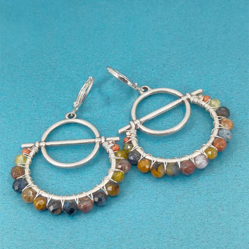 Warm Feels Gemstone Hoop Earrings