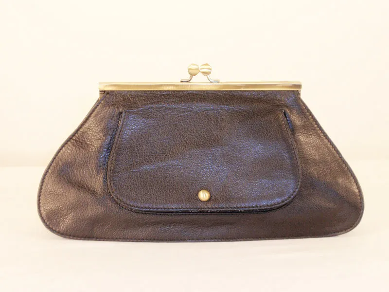 ZAC POSEN for Samsung Black Leather Clutch